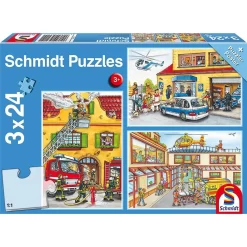 Schmidt Spiele Puzzle 56215 -Feuerwehr Und Polizei