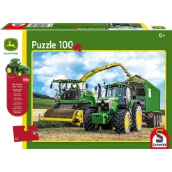 Schmidt Spiele GmbH Pz. John Deere Traktor Feldhäcksler 100 Teile Geduldsspiel Gesellschaftsspiel