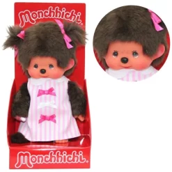 Sekiguchi Mädchen Im Schleifen-Kleid | 20 Cm | Monchhichi Puppe | Fashion Dress