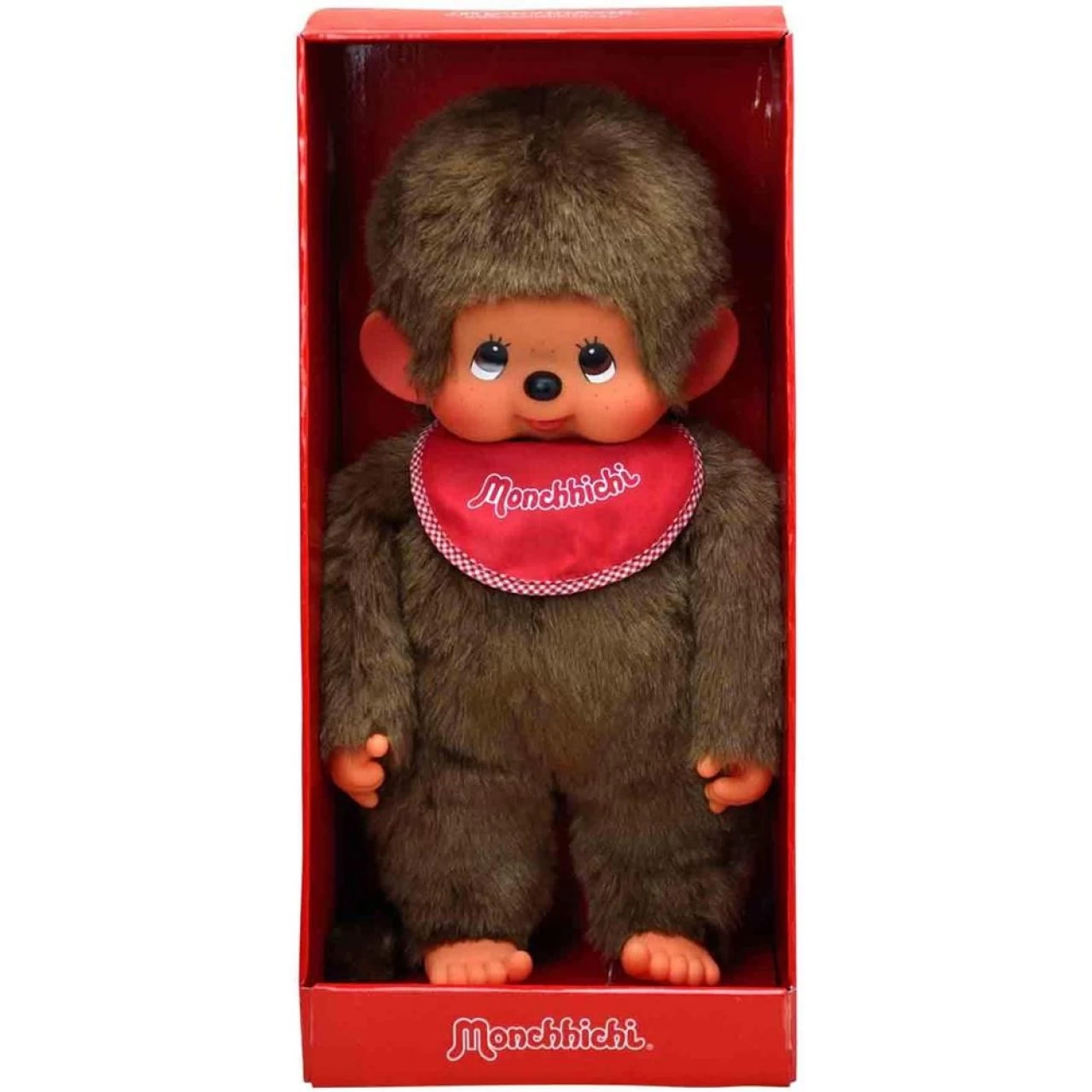 Sekiguchi Monchhichi Junge 45 Cm Mit Rotem Lätzchen Aus Braunem Plüsch Plüschfigur 2 Sekiguchi Monchhichi Junge 45 Cm Mit Rotem Lätzchen Aus Braunem Plüsch Plüschfigur – Bild 2