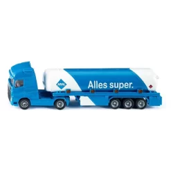 Siku 1626 Tanksattelzug 1:87 Metall/Kunststoff Blau/Weiß ARAL-Optik Spielzeugauto Kinderspielzeug