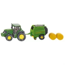 Siku 1665 - John Deere Traktor Mit Ballenpresse Spielzeugauto Traktor