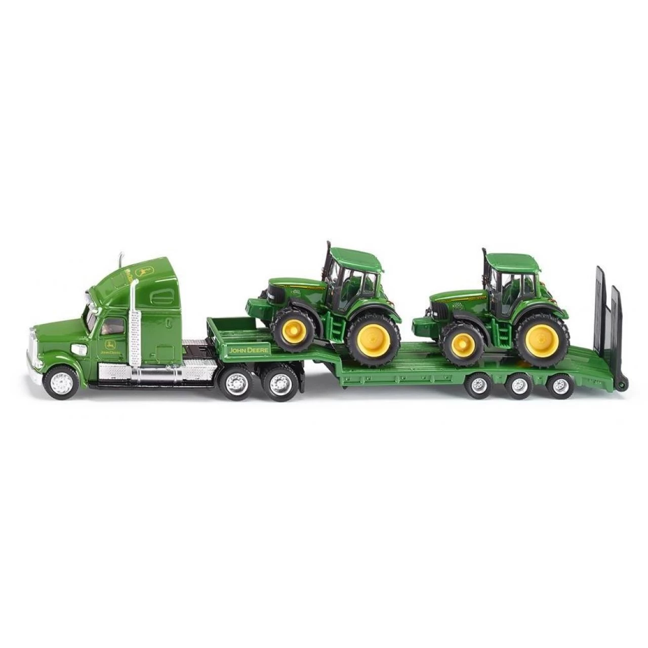 Siku 1837 - Tieflader Mit John Deere Traktoren, 1:87 Spielzeugauto Modellauto 2 Siku 1837 - Tieflader Mit John Deere Traktoren, 1:87 Spielzeugauto Modellauto – Bild 2