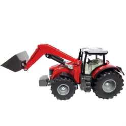 Siku 1985 - Massey-Ferguson Mit Frontlader Maßstab 1:50 Spielzeugauto Traktor Rot