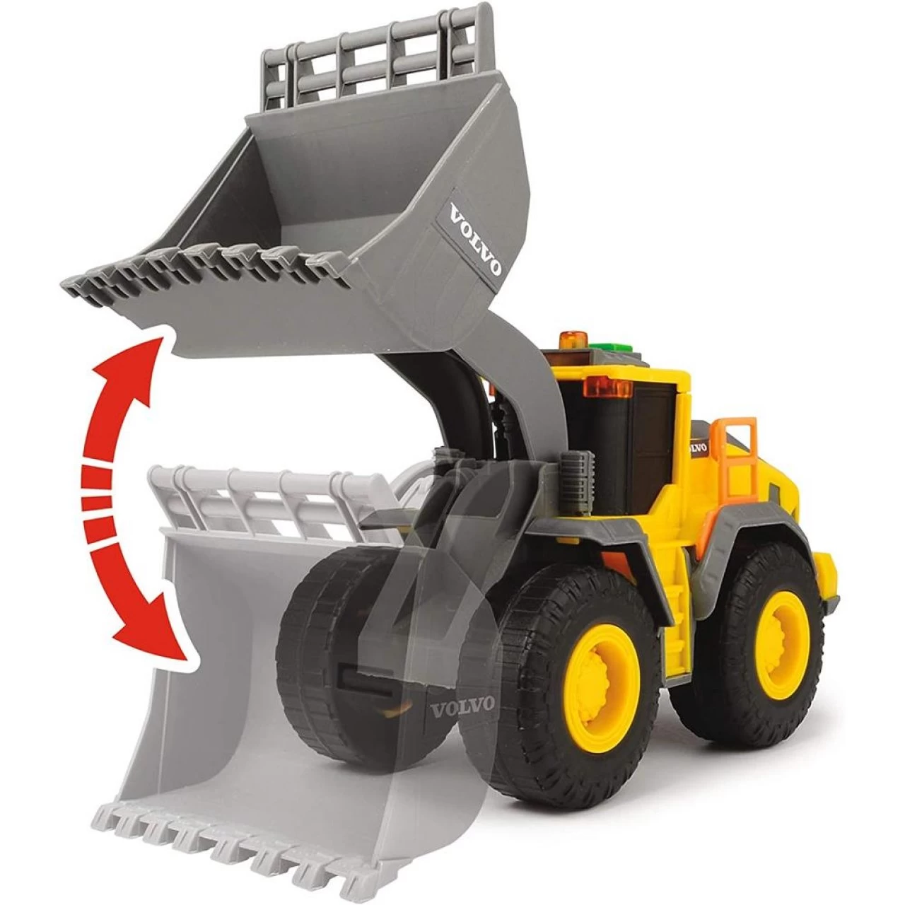 SIMBA Dickie Toys Volvo Bagger Kettenbagger Schaufelbagger Baustellenfahrzeug Licht & Sound 23 Cm Groß Gelb/grau 9 SIMBA Dickie Toys Volvo Bagger Kettenbagger Schaufelbagger Baustellenfahrzeug Licht & Sound 23 Cm Groß Gelb/grau – Bild 9