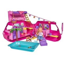 Simba Evi Love Holiday Camper Wohnmobil 12 Cm Spielpuppe Wohnwagen Puppenfahrzeug Ferienspaß Set