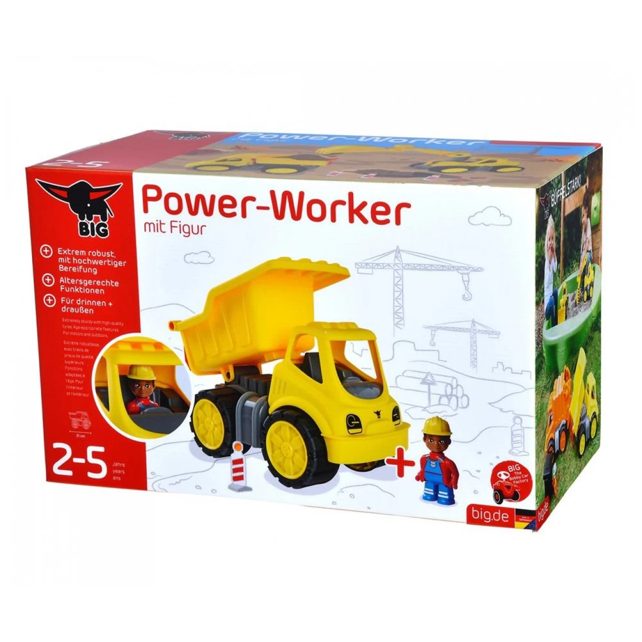 BIG Power Worker Midi Kipper Mit Spielfigur Spielzeugauto Für Kinder Ab 2 Jahren 2 BIG Power Worker Midi Kipper Mit Spielfigur Spielzeugauto Für Kinder Ab 2 Jahren – Bild 2