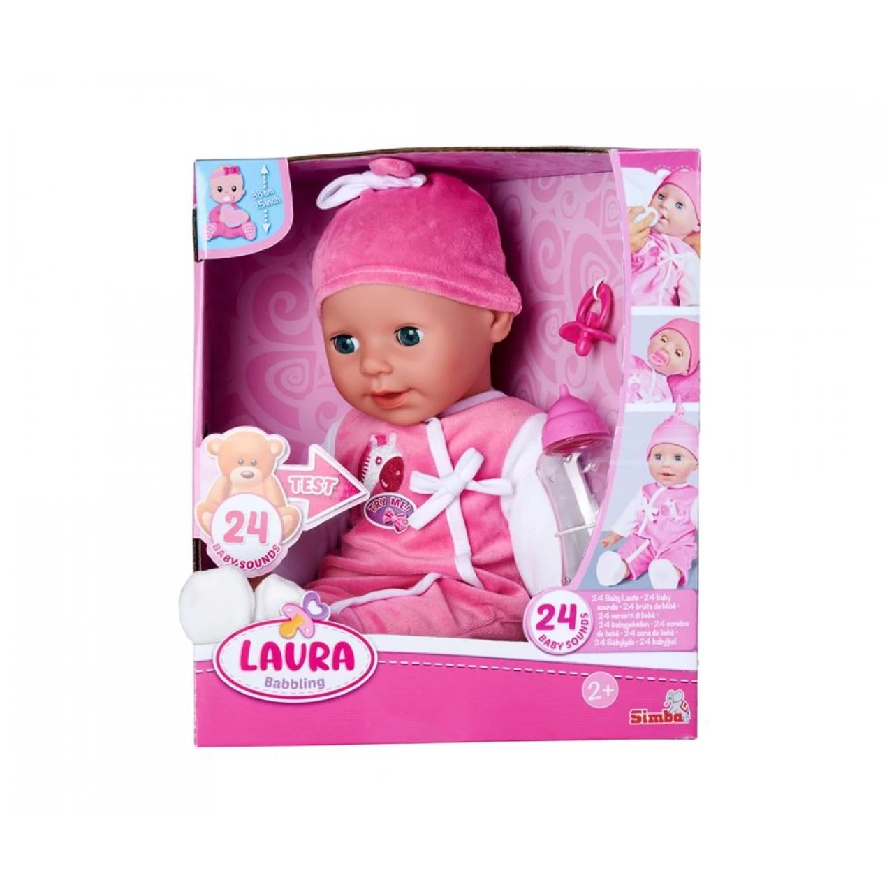 Simba Laura Babypuppe Mit Babysprache 38 Cm Weichkörperpuppe Mit Schlafaugen 7 Simba Laura Babypuppe Mit Babysprache 38 Cm Weichkörperpuppe Mit Schlafaugen – Bild 7
