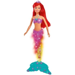 Simba Steffi Love Light & Glitter Mermaid Meerjungfrau Glitzer Schwanzflosse Ankleidepuppe 34cm