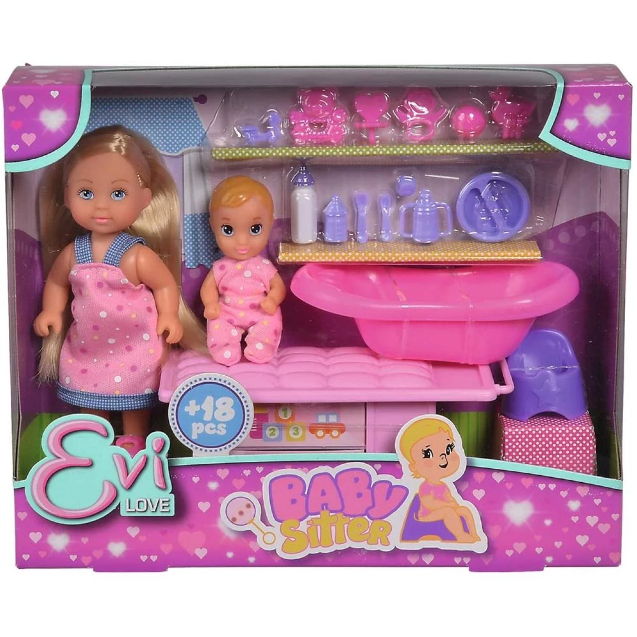 Simba Evi Love Babysitter Spielpuppe Mit Baby Wickeltisch Zubehör Ankleidepuppe Modepuppe 12 Cm 2 Simba Evi Love Babysitter Spielpuppe Mit Baby Wickeltisch Zubehör Ankleidepuppe Modepuppe 12 Cm – Bild 2
