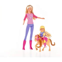 Simba Steffi Love Horse Training Spielpuppe Reitlehrerin Pony Pferd Evi Puppe Ankleidepuppe 29cm