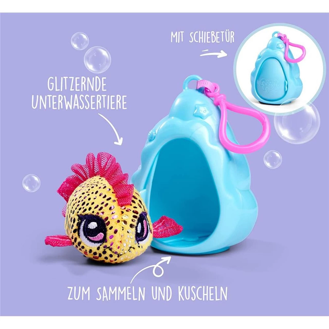 Simba Pearly Pods Glitzer Plüschfigur Meerestierchen Mit Anhänger 8 Cm | 1 Stück Zufällig 2 Simba Pearly Pods Glitzer Plüschfigur Meerestierchen Mit Anhänger 8 Cm | 1 Stück Zufällig – Bild 2