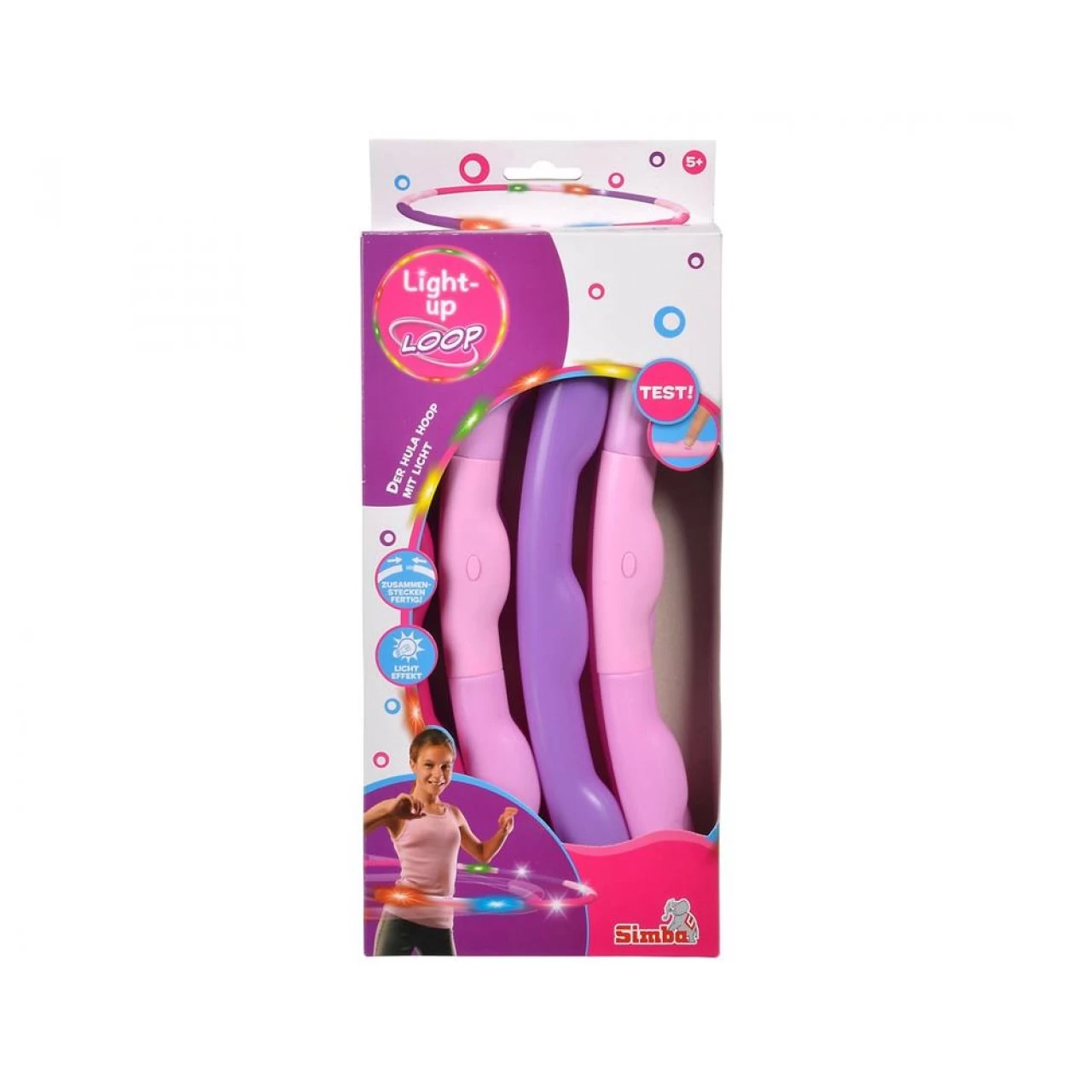 Simba Hula Hoop Mit Licht Zum Zusammenstecken Bewegungsspiel Mädchen Rosa Lila Geschicklichkeitsspiel Gymnastik 4 Simba Hula Hoop Mit Licht Zum Zusammenstecken Bewegungsspiel Mädchen Rosa Lila Geschicklichkeitsspiel Gymnastik – Bild 4