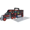 Dickie Toys 203749023 Carry Case, Truck Mit Tragegriff Inkl. 7 Spielzeugautos Und Helikopter & Zubehör, 62 Cm, Ab 3 Jahren