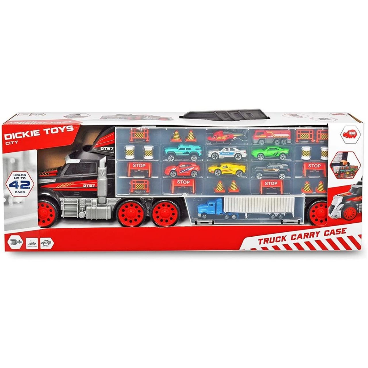 Dickie Toys 203749023 Carry Case, Truck Mit Tragegriff Inkl. 7 Spielzeugautos Und Helikopter & Zubehör, 62 Cm, Ab 3 Jahren 5 Dickie Toys 203749023 Carry Case, Truck Mit Tragegriff Inkl. 7 Spielzeugautos Und Helikopter & Zubehör, 62 Cm, Ab 3 Jahren – Bild 5
