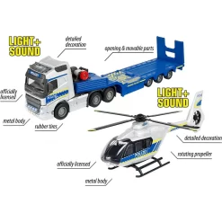 Majorette Volvo Polizei-Transporter FH-16 LKW Mit Auflieger Und Airbus Hubschrauber -Spielzeug Geschäft xsim 213716000 3 1280x1280