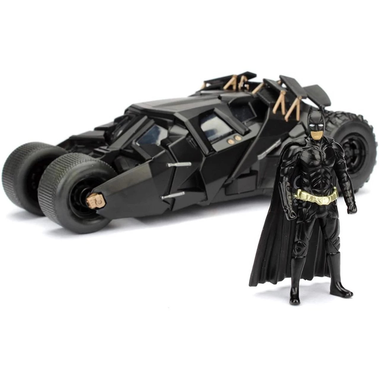 Jada Toys The Dark Knight Batmobil Modellauto 1:24 + Batman Figur Spielfigur Auto Fahrzeug Schwarz 1 Jada Toys The Dark Knight Batmobil Modellauto 1:24 + Batman Figur Spielfigur Auto Fahrzeug Schwarz