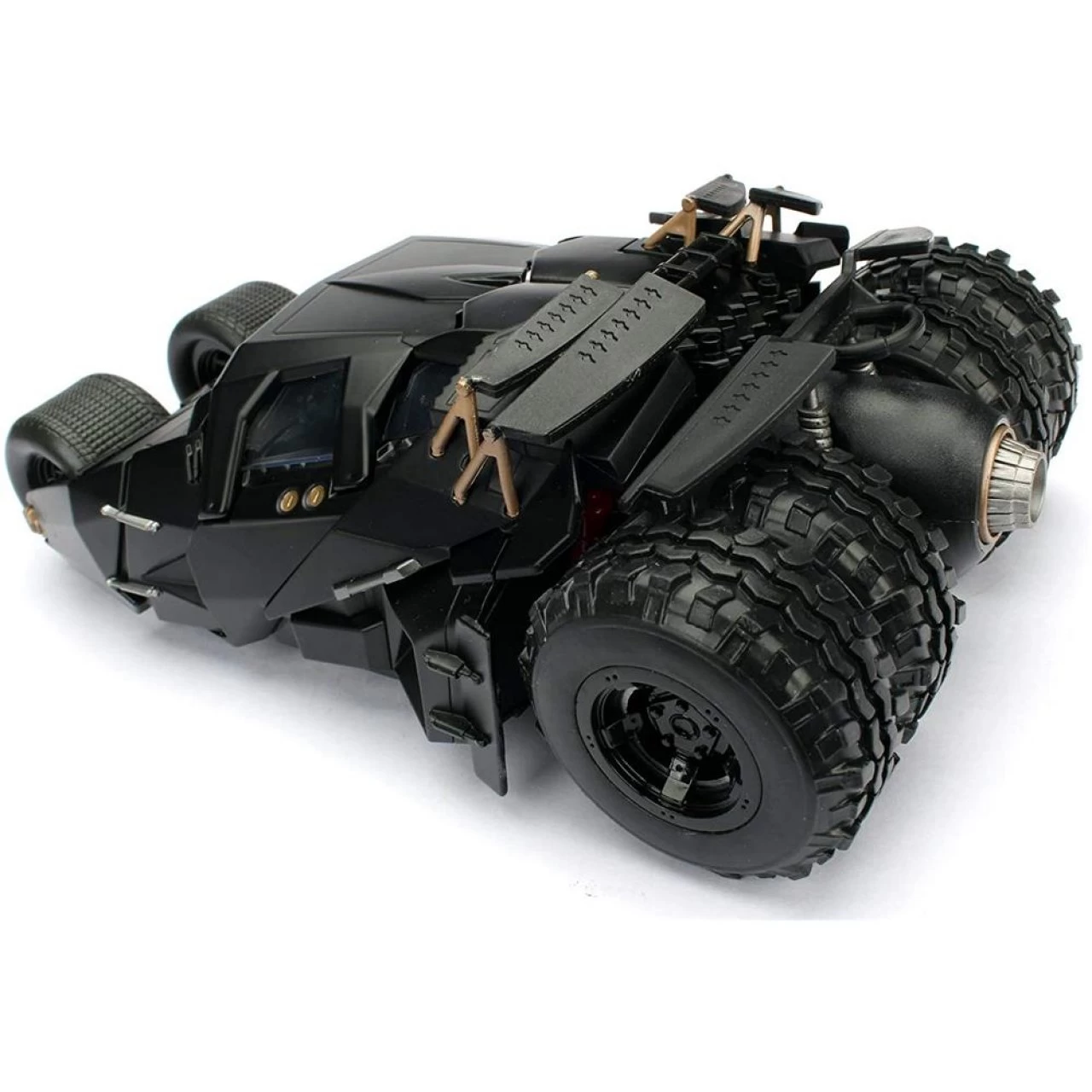 Jada Toys The Dark Knight Batmobil Modellauto 1:24 + Batman Figur Spielfigur Auto Fahrzeug Schwarz 5 Jada Toys The Dark Knight Batmobil Modellauto 1:24 + Batman Figur Spielfigur Auto Fahrzeug Schwarz – Bild 5