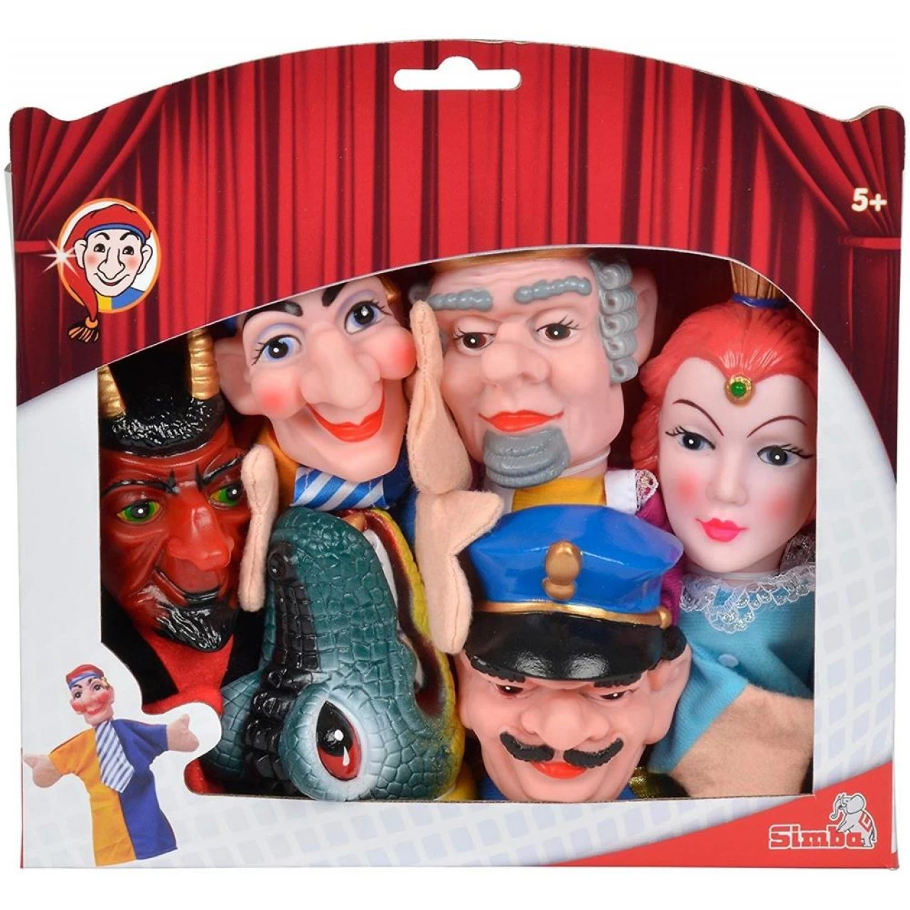 Simba Kasperlfiguren Handpuppen Kasperl Teufel König Königin Polizist Krokodil Puppentheater Puppen 2 Simba Kasperlfiguren Handpuppen Kasperl Teufel König Königin Polizist Krokodil Puppentheater Puppen – Bild 2