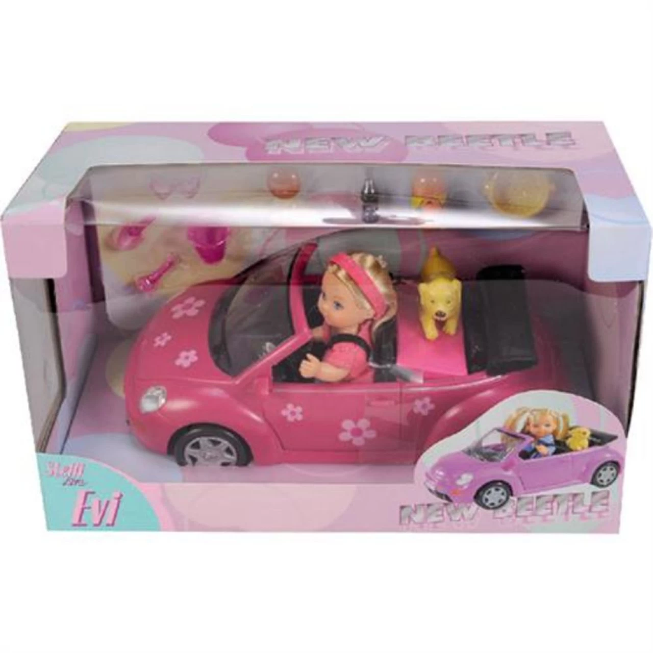 Simba 5731539 Evi New Beetle Cabrio Puppenspiel Weblich Kind Rosa Neu OVP 2 Simba 5731539 Evi New Beetle Cabrio Puppenspiel Weblich Kind Rosa Neu OVP – Bild 2
