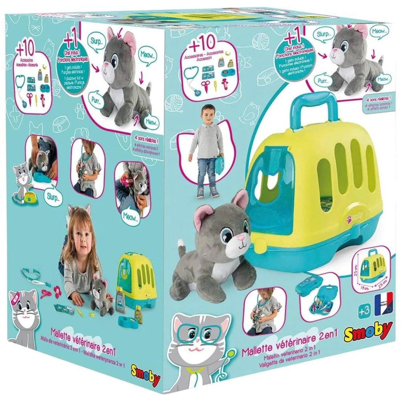 Smoby Tierarzt Spielset Im Koffer 2in1 Spielkoffer Arzt Zubehör Transportbox Stoffkatze Plüsch Katze 9 Smoby Tierarzt Spielset Im Koffer 2in1 Spielkoffer Arzt Zubehör Transportbox Stoffkatze Plüsch Katze – Bild 9