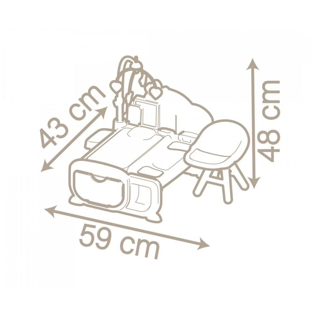 Smoby Baby Nurse Cocoon Puppen-Spielzimmer 3-in-1 Mit Puppe Spielset Puppenmöbel 8 Smoby Baby Nurse Cocoon Puppen-Spielzimmer 3-in-1 Mit Puppe Spielset Puppenmöbel – Bild 8