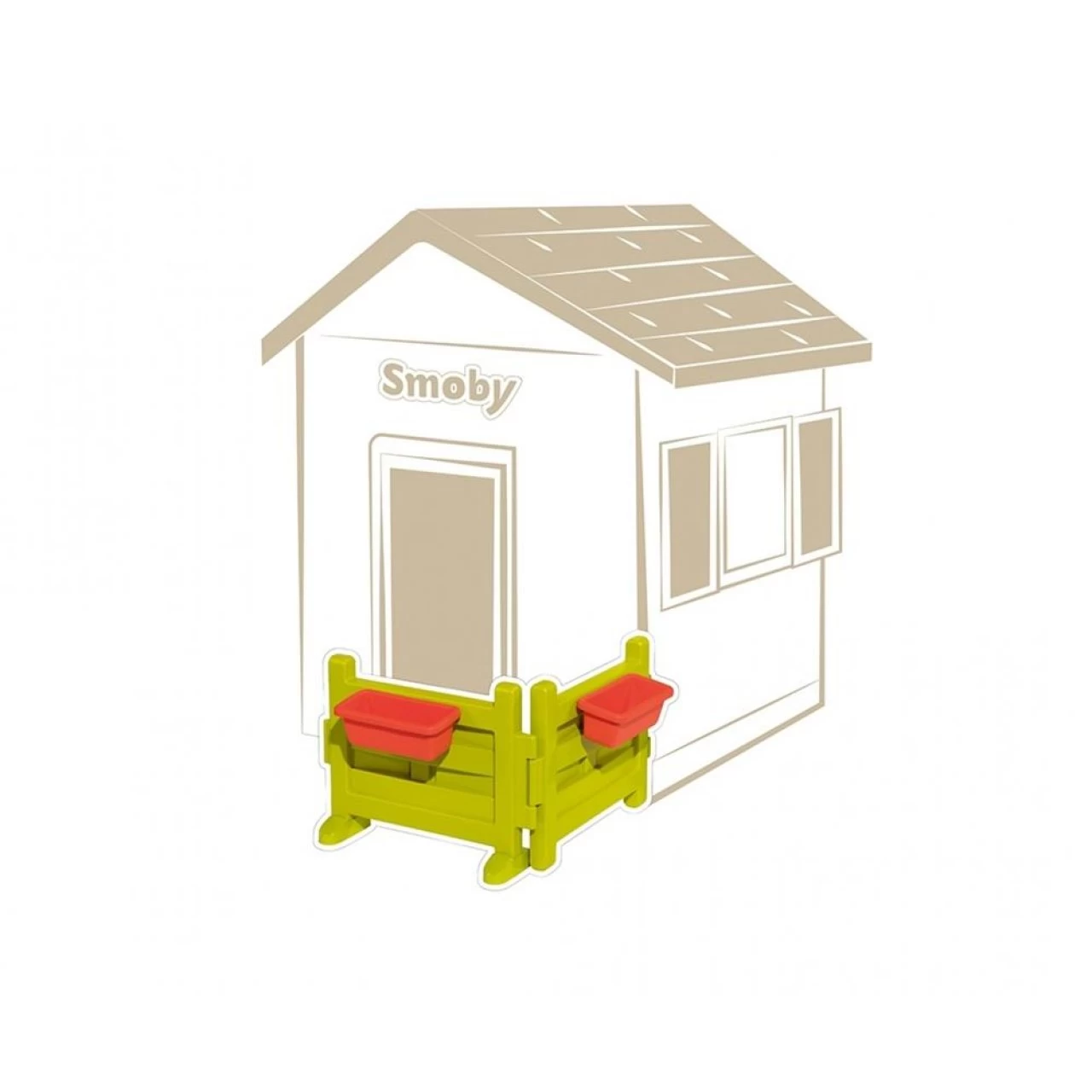 Smoby Gartenzaun Mit Blumenkästen Für Spielhaus Zubehör Vorgarten Zaunelemente 1 Smoby Gartenzaun Mit Blumenkästen Für Spielhaus Zubehör Vorgarten Zaunelemente