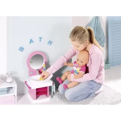 Zapf Creation BABY Born Bath Waschtisch Mit Licht- Und Soundeffekten Zahnbürste Zahnputzbecher Handtuch -Spielzeug Geschäft xzap 10210405 4 1280x1280