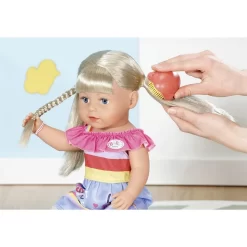 Zapf Creation BABY Born Sister 43 Cm Puppe Lebensechte Funktion Lange Blonde Haare Zum Frisieren Kleid Leggings -Spielzeug Geschäft xzap 10210415 5 1280x1280