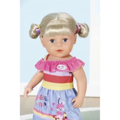 Zapf Creation BABY Born Sister 43 Cm Puppe Lebensechte Funktion Lange Blonde Haare Zum Frisieren Kleid Leggings -Spielzeug Geschäft xzap 10210415 7 1280x1280