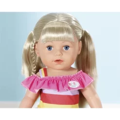 Zapf Creation BABY Born Sister 43 Cm Puppe Lebensechte Funktion Lange Blonde Haare Zum Frisieren Kleid Leggings -Spielzeug Geschäft xzap 10210415 8 1280x1280