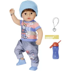 Zapf Creation BABY Born Brother 43 Cm Puppe Junge Lebensechte Funktion Shirt Hose Mütze Schuhen Zubehör