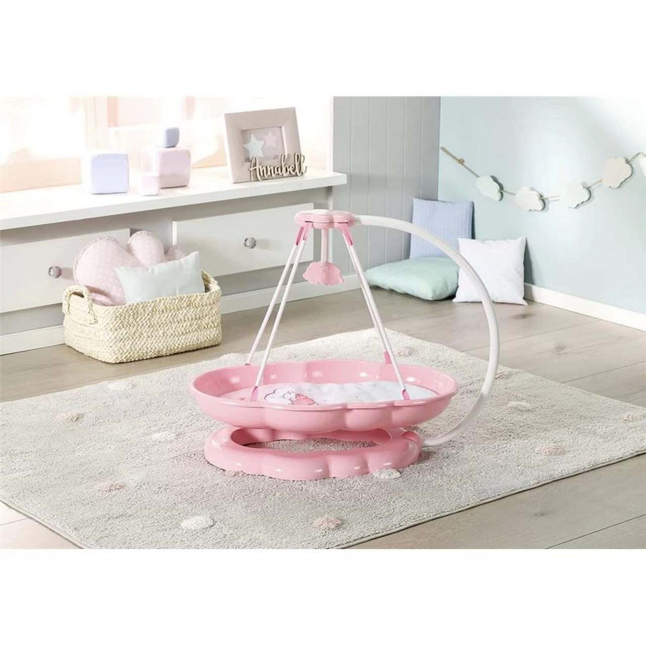 Zapf Creation Baby Annabell Sweet Dreams Schlummerwolke Rosa Babyschaukel Puppenwiege In Wolkenform 3 Zapf Creation Baby Annabell Sweet Dreams Schlummerwolke Rosa Babyschaukel Puppenwiege In Wolkenform – Bild 3
