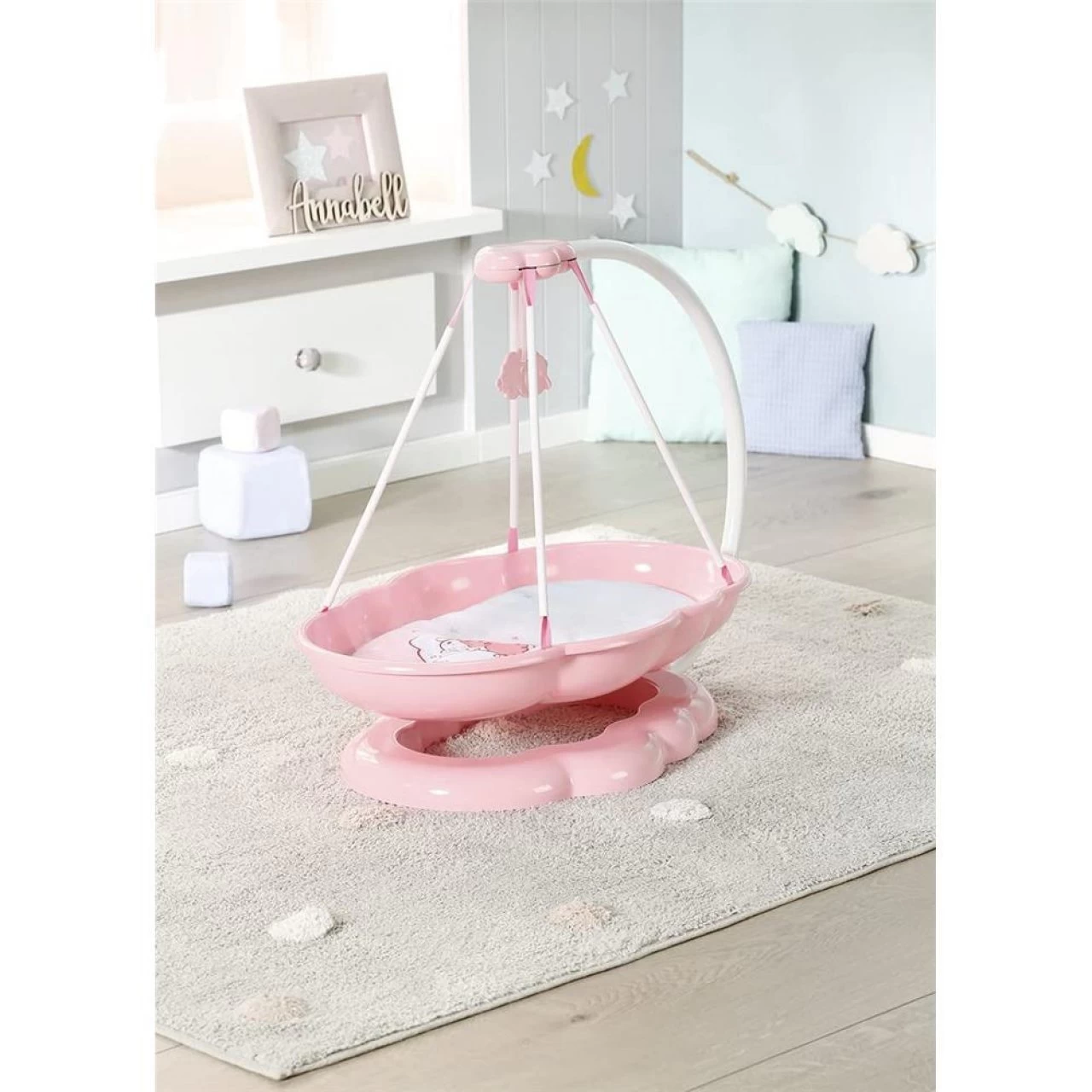 Zapf Creation Baby Annabell Sweet Dreams Schlummerwolke Rosa Babyschaukel Puppenwiege In Wolkenform 5 Zapf Creation Baby Annabell Sweet Dreams Schlummerwolke Rosa Babyschaukel Puppenwiege In Wolkenform – Bild 5