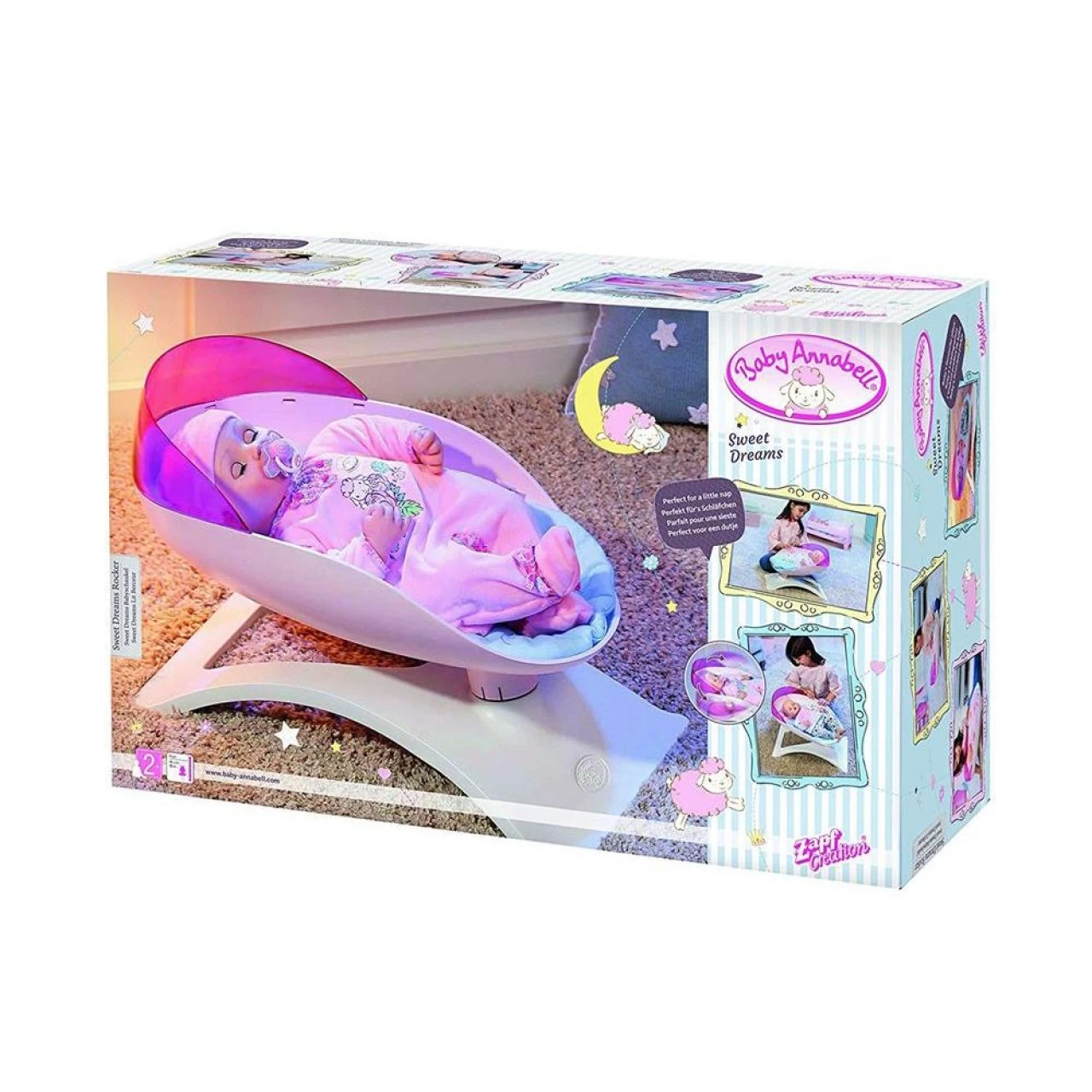 Zapf Creation Baby Annabell Sweet Dreams Babyschaukel Wippe Liege Bett Puppen 2 Zapf Creation Baby Annabell Sweet Dreams Babyschaukel Wippe Liege Bett Puppen – Bild 2