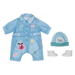 Zapf Creation BABY Born Deluxe Jeans Overall 43cm Puppenkleidung Für Puppengröße 43cm