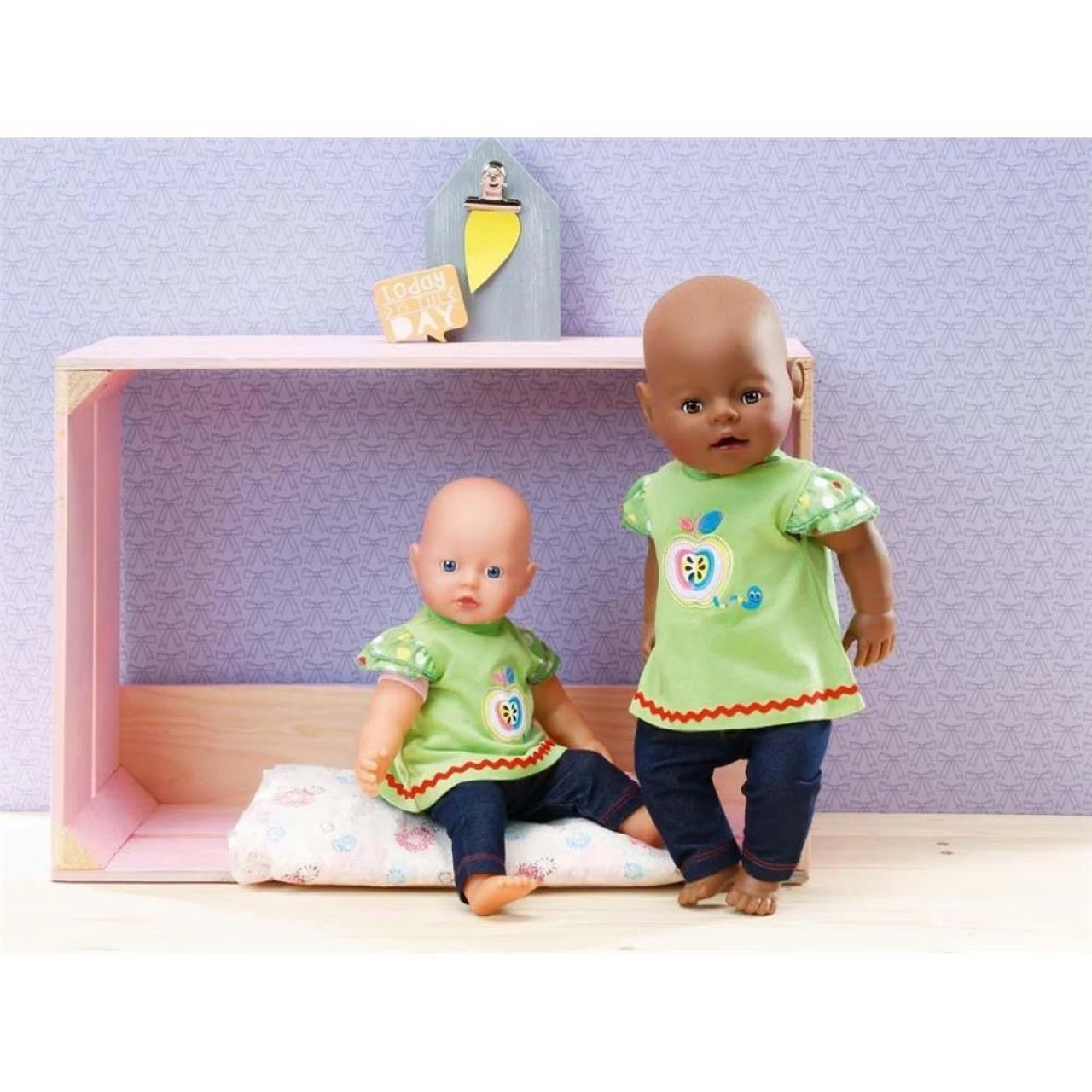 Zapf Creation 870068 Dolly Moda Shirt Mit Leggings Puppen-Zubehör Baby Born Grün 2 Zapf Creation 870068 Dolly Moda Shirt Mit Leggings Puppen-Zubehör Baby Born Grün – Bild 2