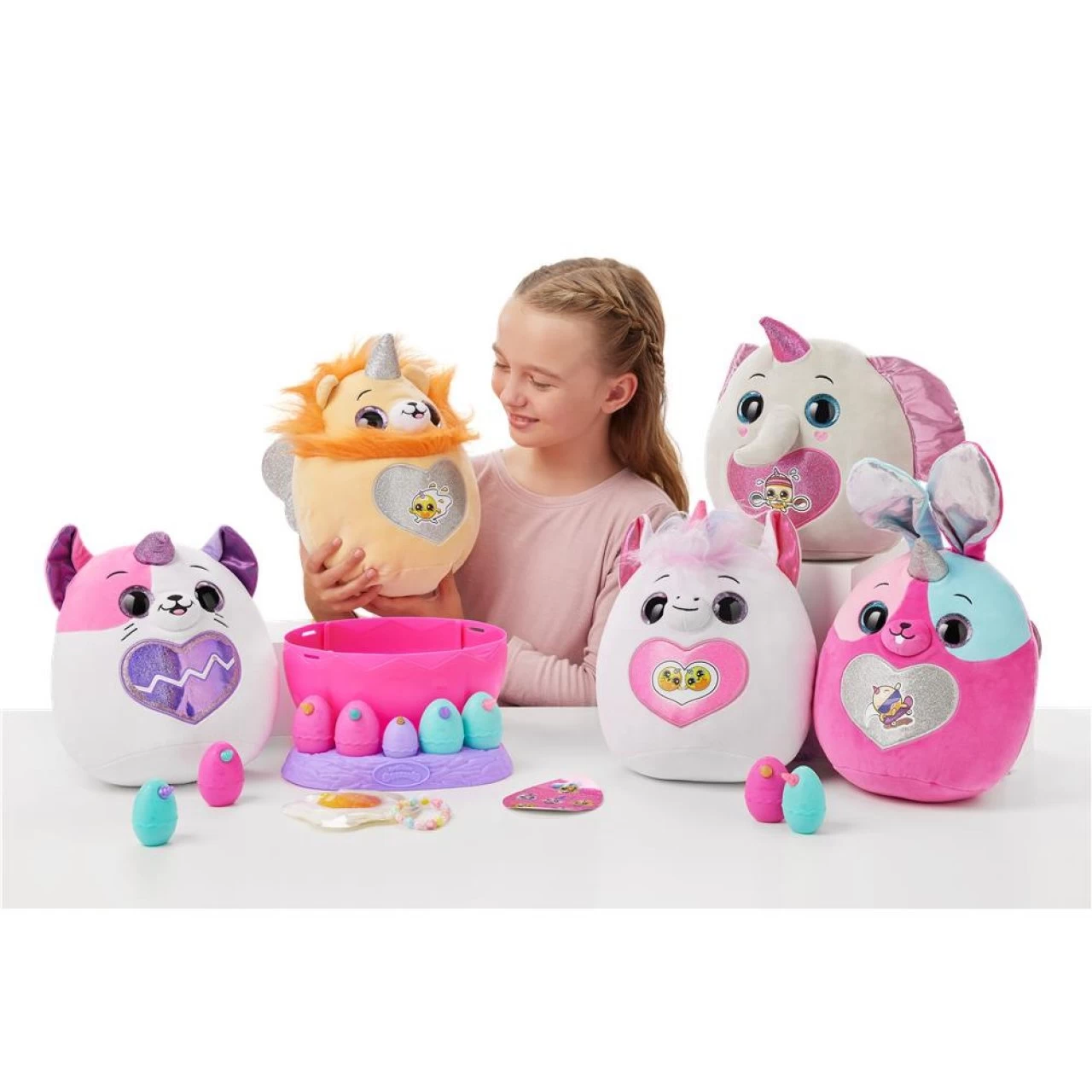 ZURU Rainbocorns Eggzania Surprise Serie 1 Plüschtier Mit Zubehör | 1 Stück Zufällige Variante 5 ZURU Rainbocorns Eggzania Surprise Serie 1 Plüschtier Mit Zubehör | 1 Stück Zufällige Variante – Bild 5