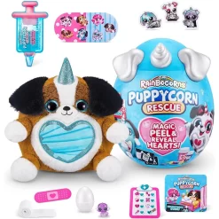 Zuru Rainbocorns Puppycorn Rescue Surprise Plüschtier Plüschhund Mit Einhorn | 1 Stück Zufällig -Spielzeug Geschäft xzur 9261 2 1280x1280